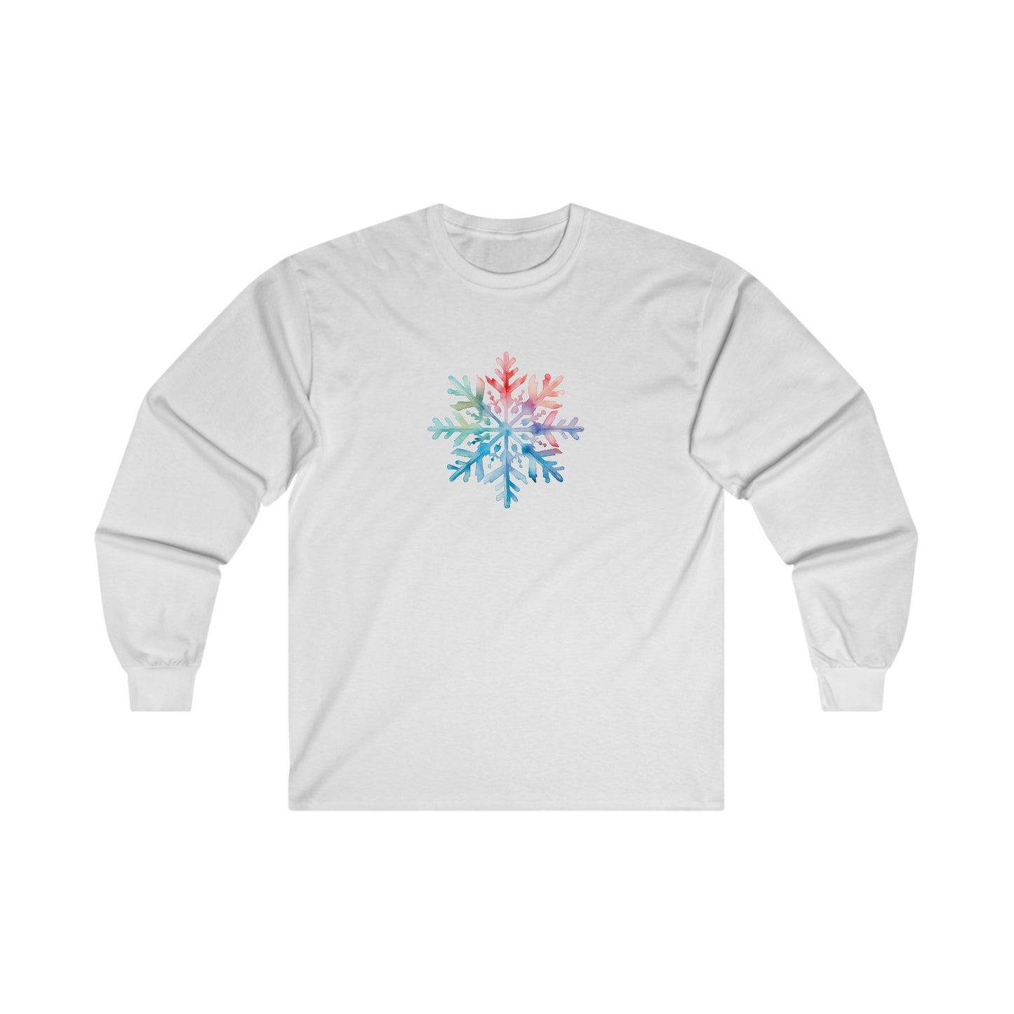 Watercolor Snowflake Long Sleeve Tee
