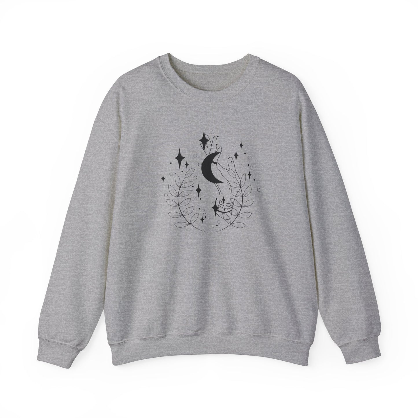 Crescent Moon and Leaves Sweatshirt