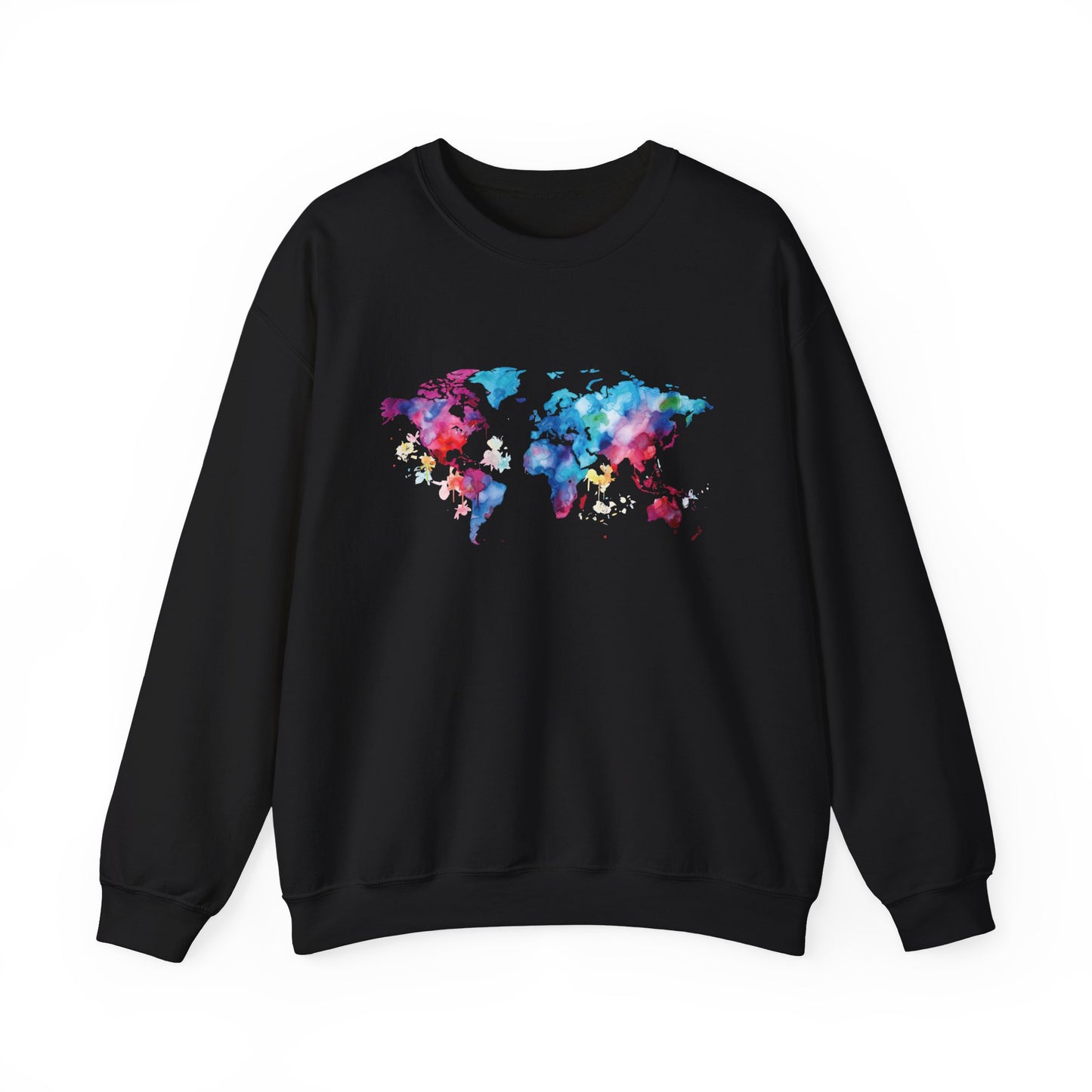 Watercolor World Map Sweatshirt