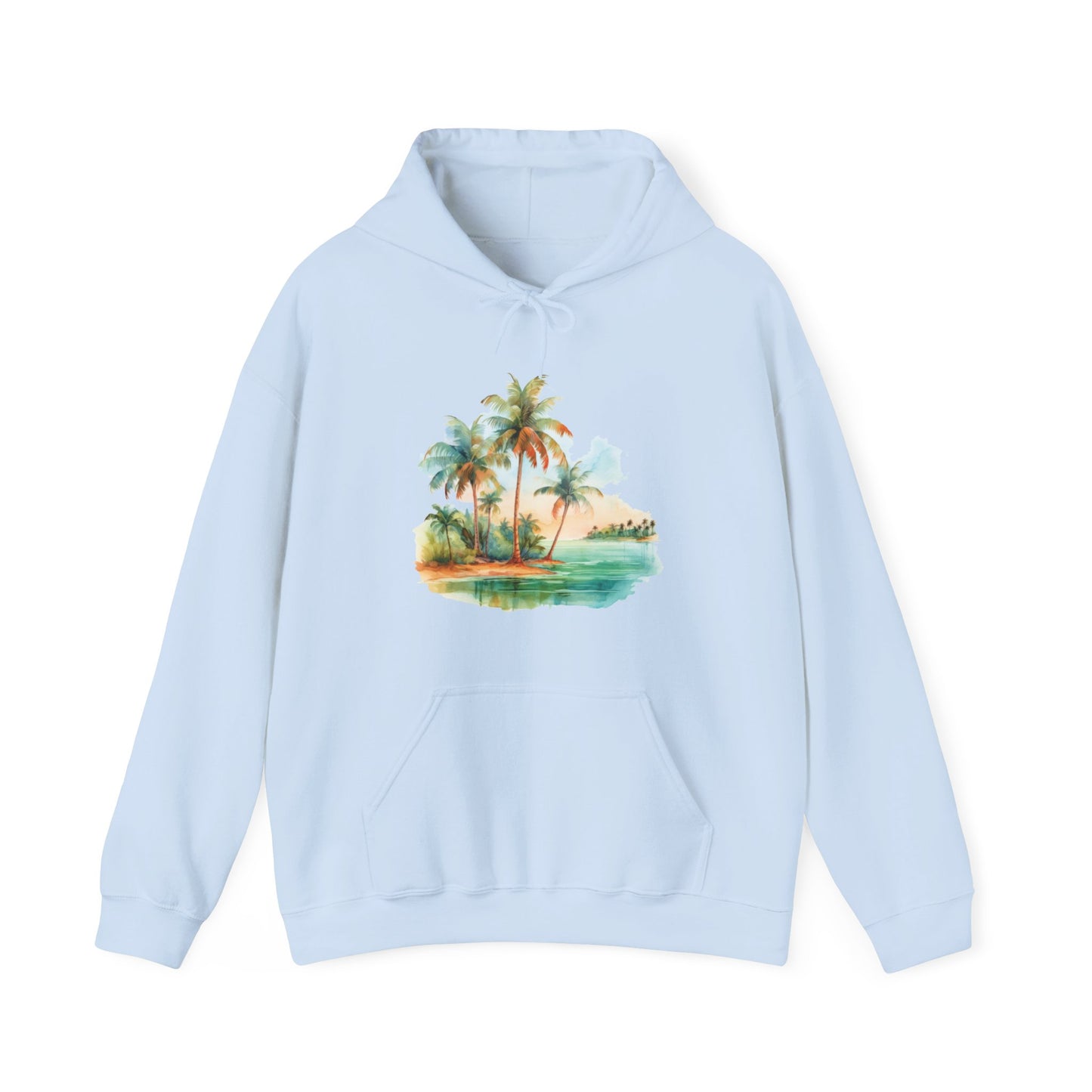 Watercolor Beach Hooded Sweatshirt