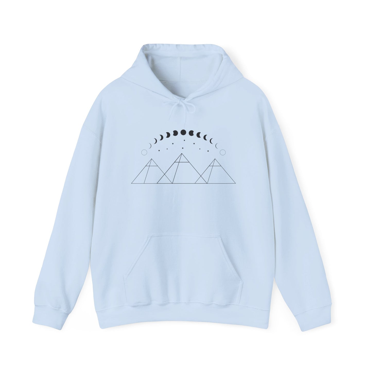 Pyramids and Moon Phases Hooded Sweatshirt
