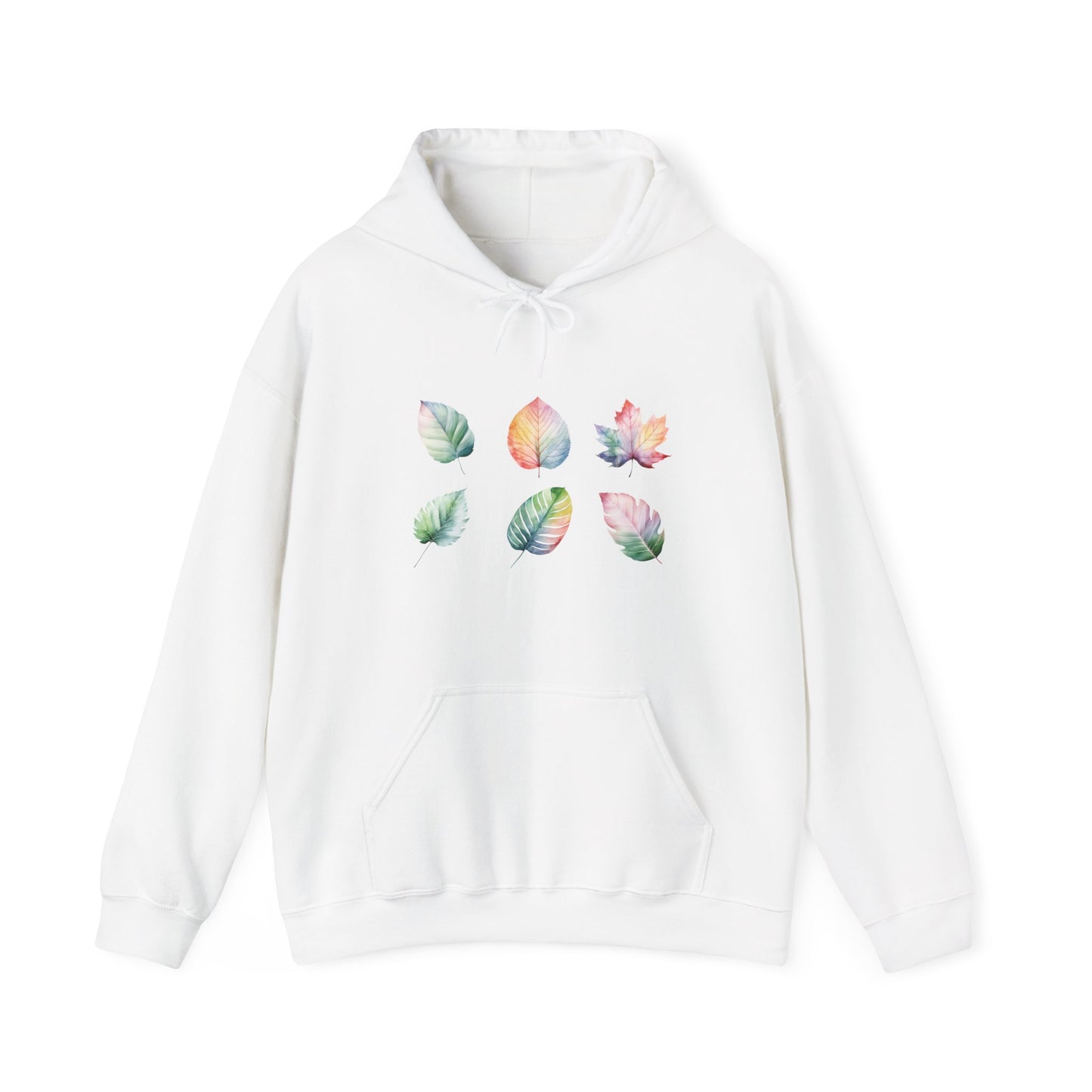 Watercolor Leaf Set Hooded Sweatshirt