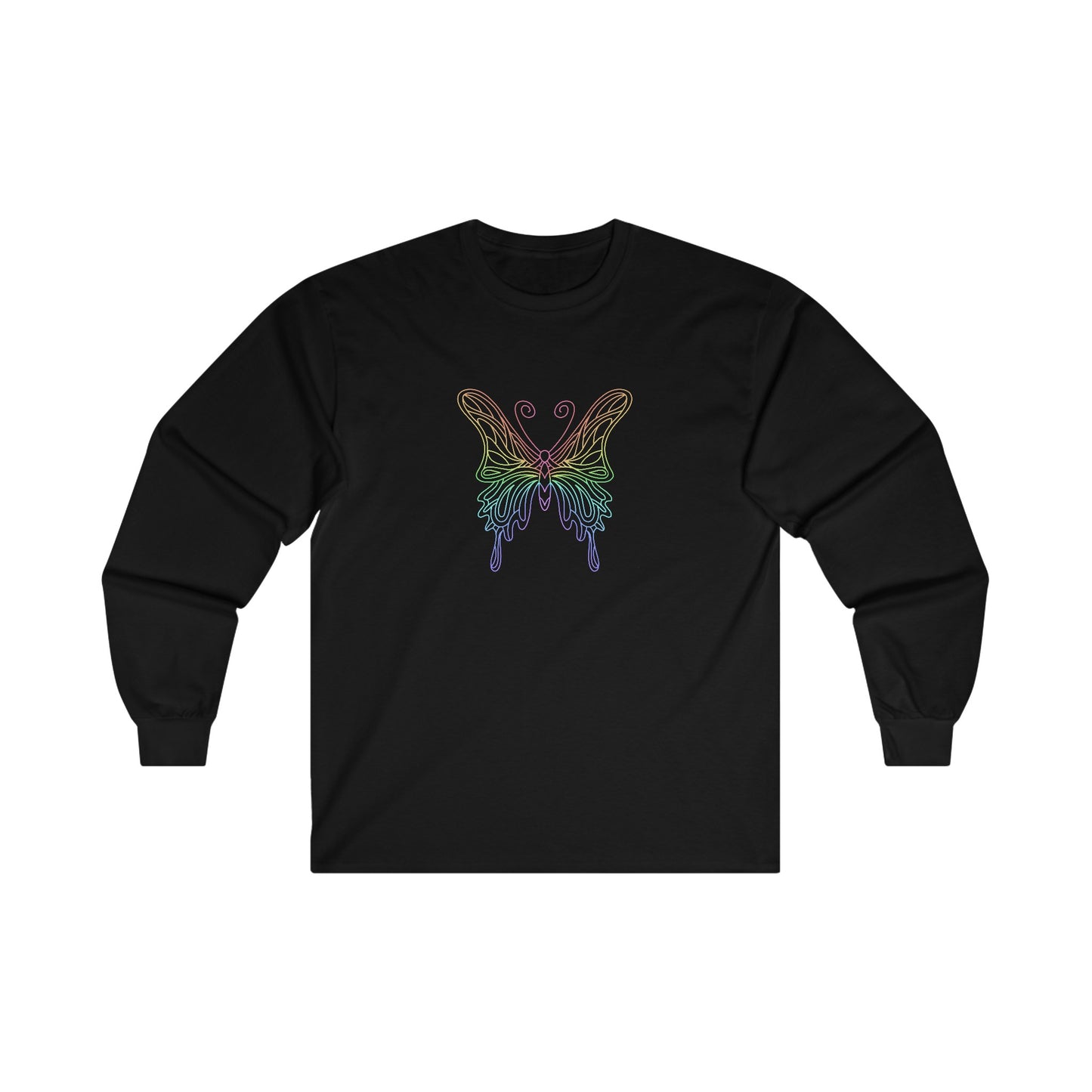 Colorful Pretty Butterfly Long Sleeve Tee