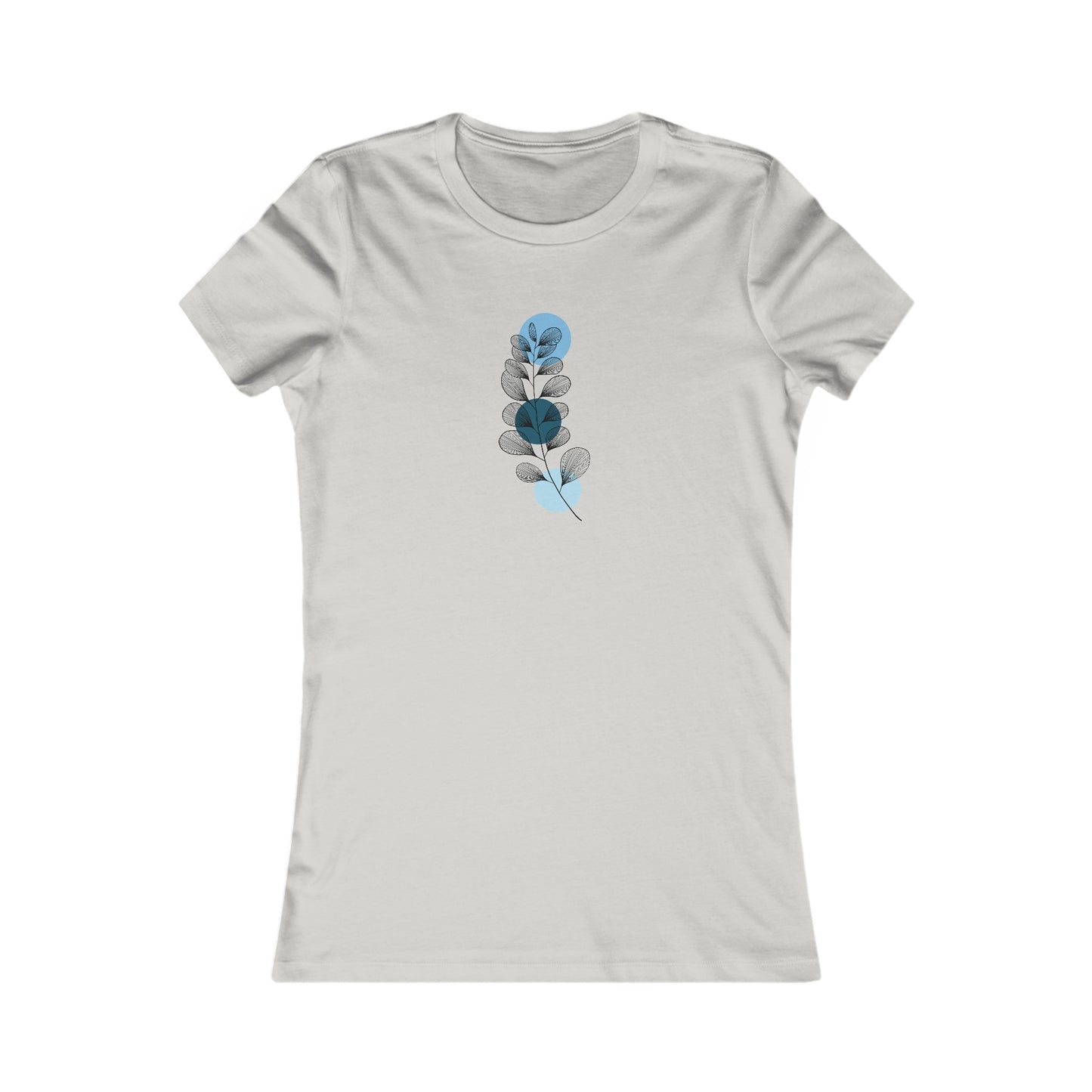 Blue Leaves Fitted Tee
