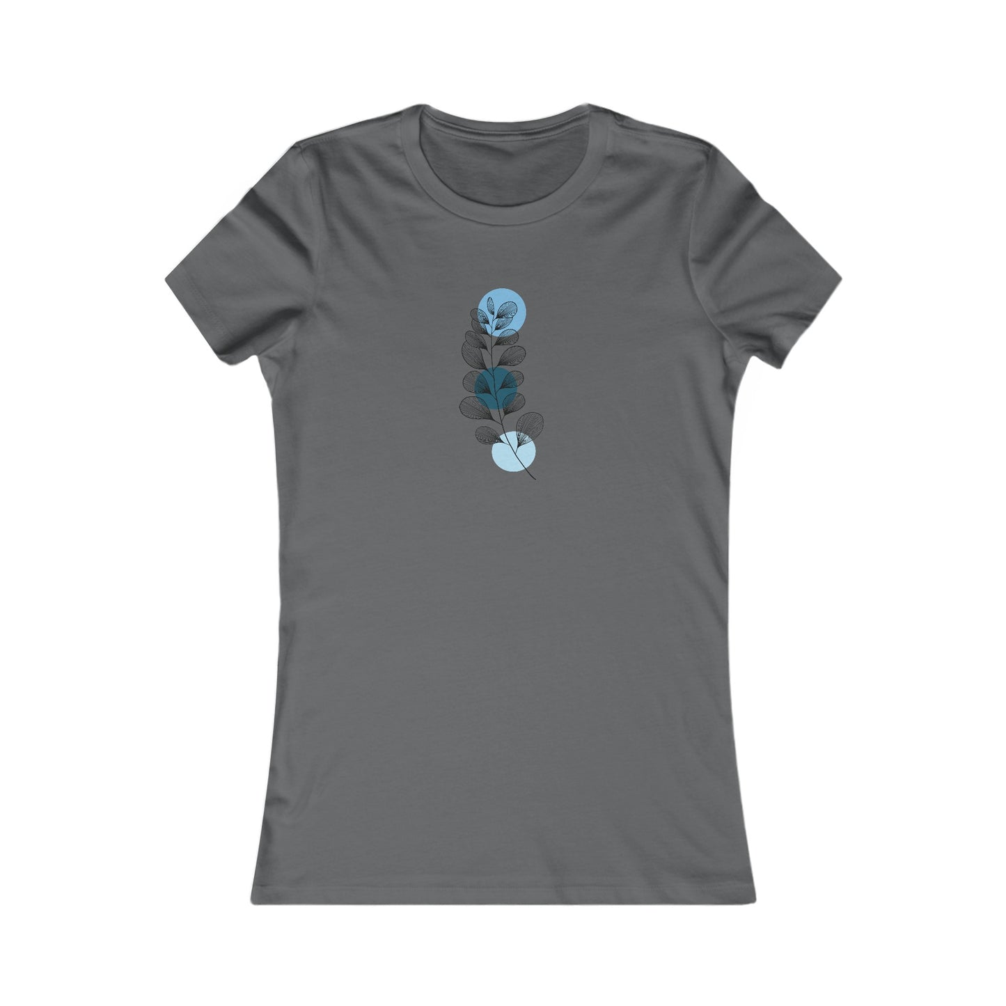 Blue Leaves Fitted Tee