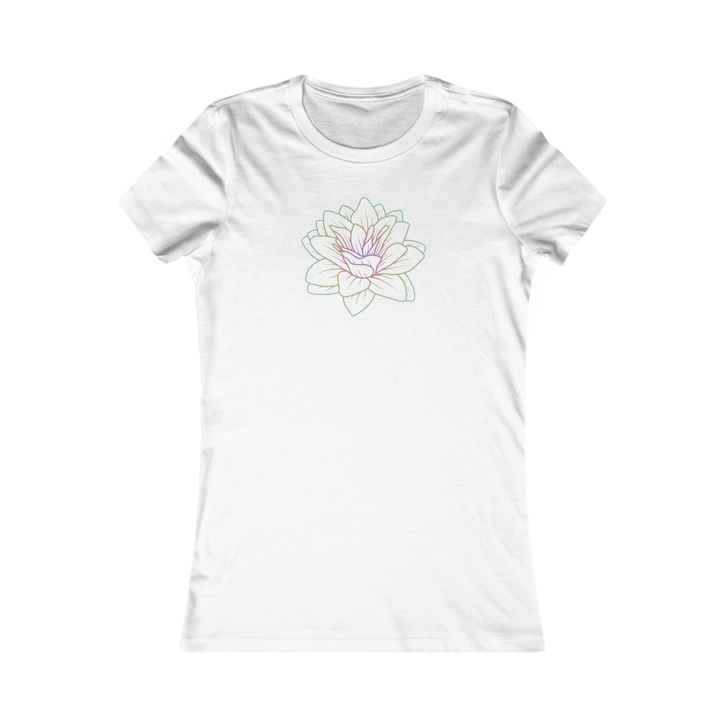 Colorful Lotus Fitted Tee