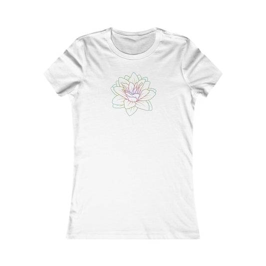 Colorful Lotus Fitted Tee