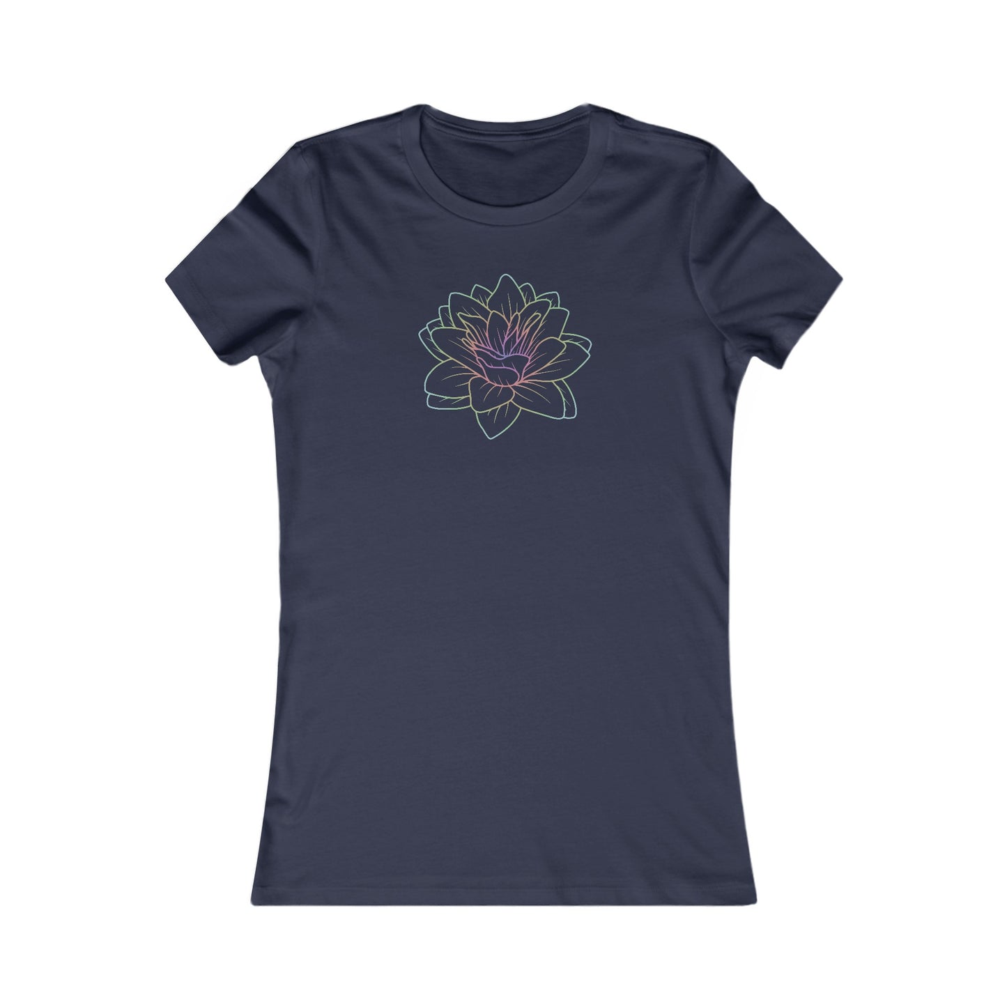 Colorful Lotus Fitted Tee