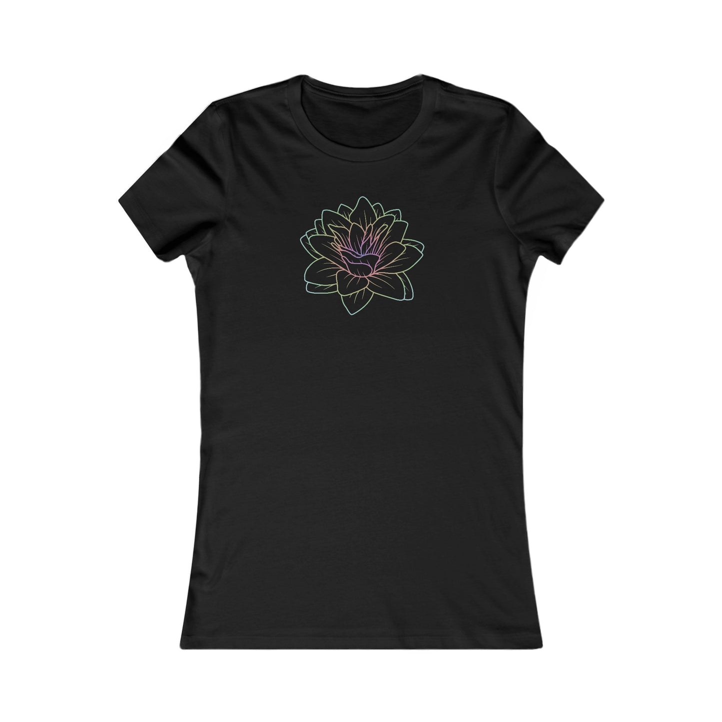 Colorful Lotus Fitted Tee