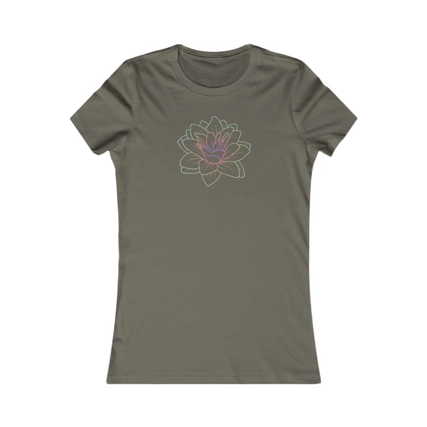 Colorful Lotus Fitted Tee