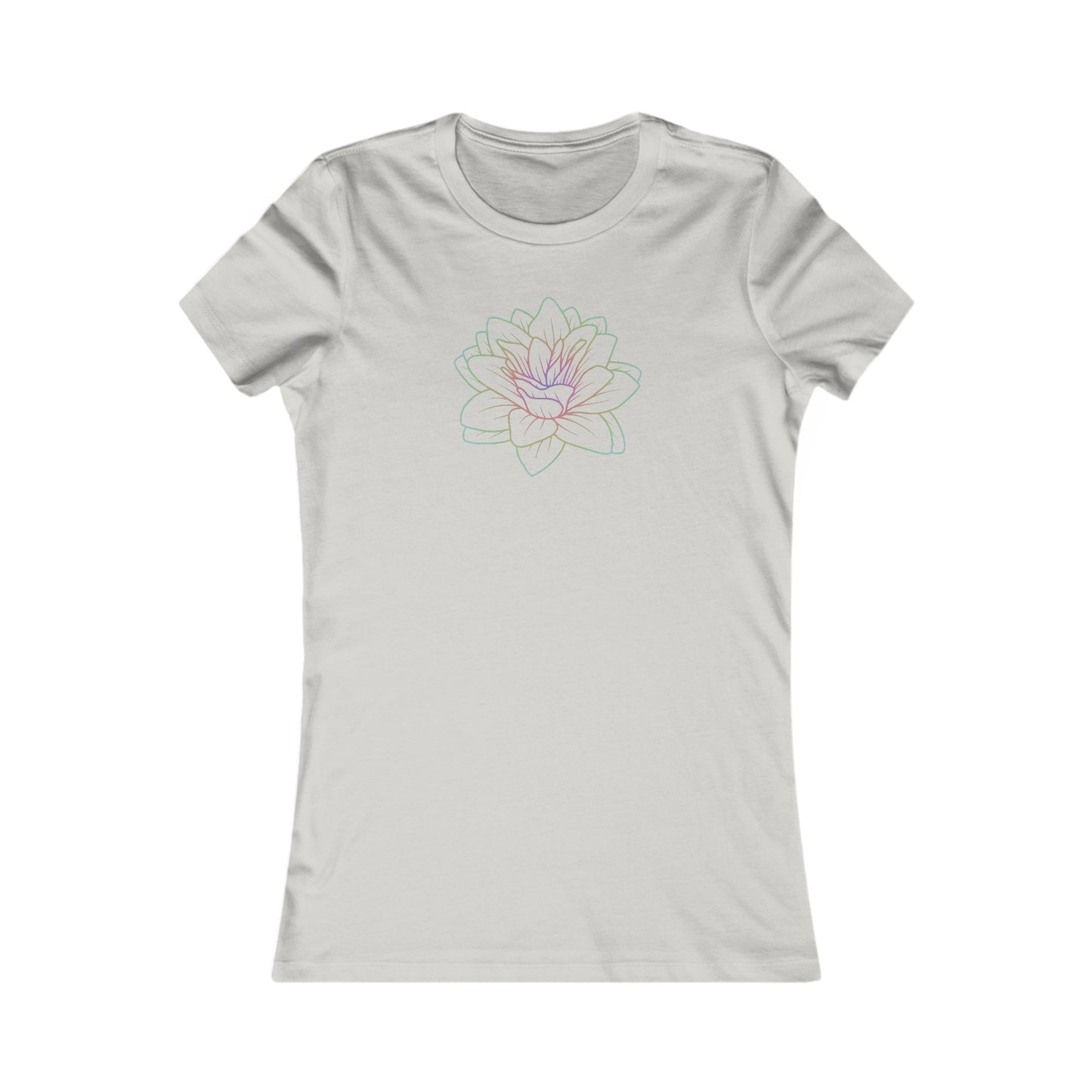 Colorful Lotus Fitted Tee