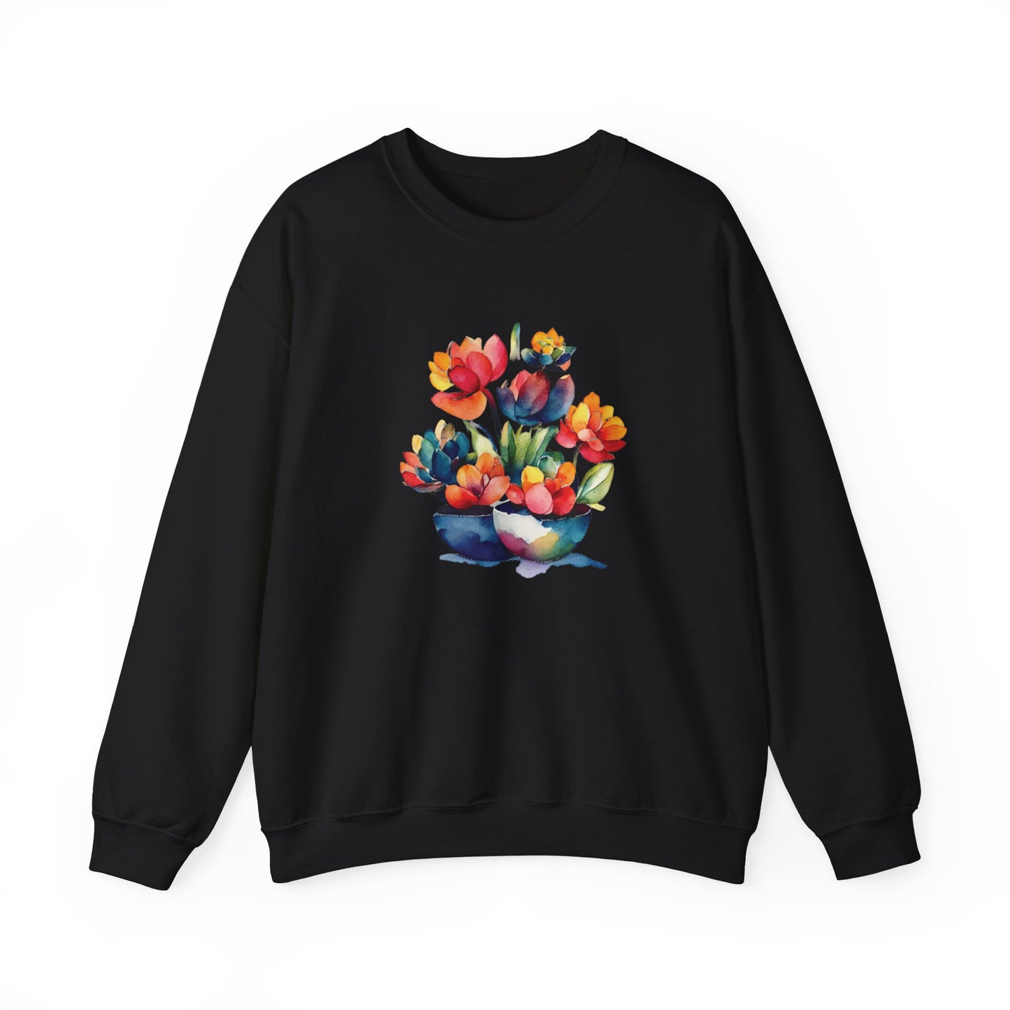 Watercolor Succulent Flowers Sweatshirt