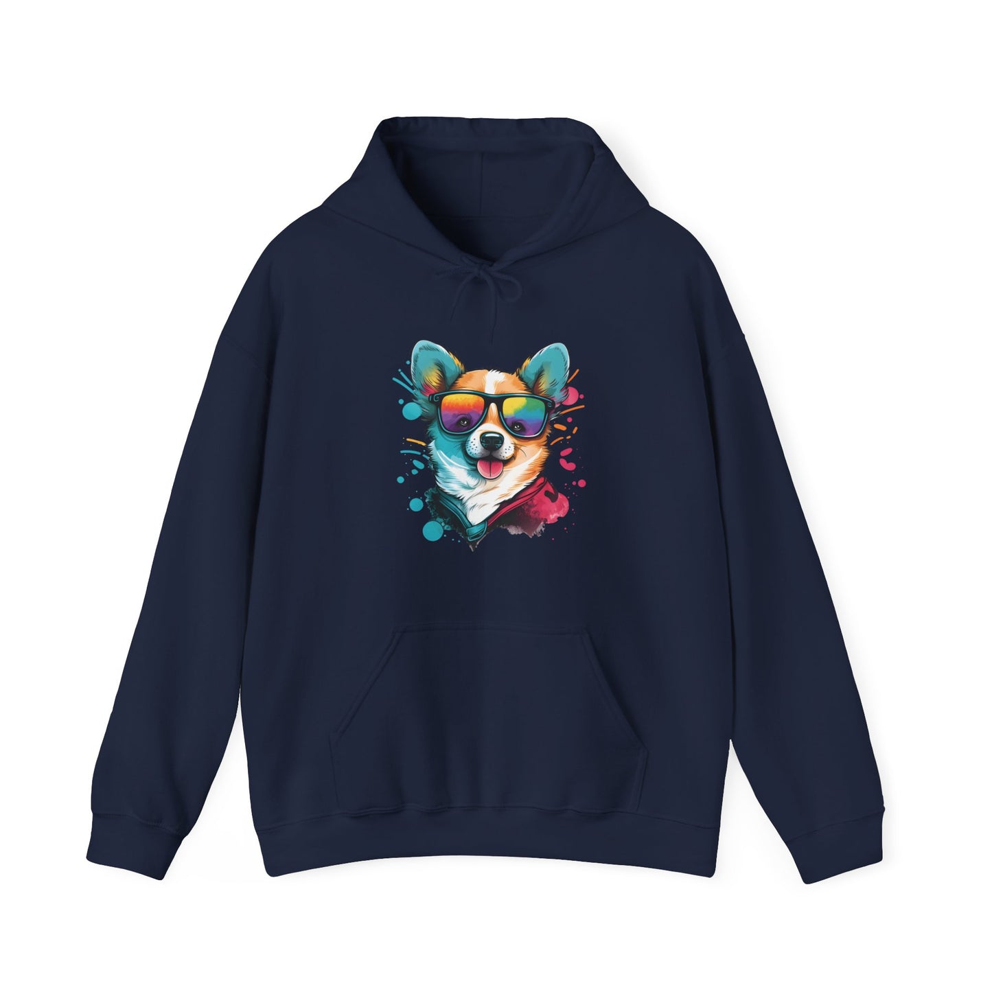 Dog with Sunglasses Hooded Sweatshirt 005