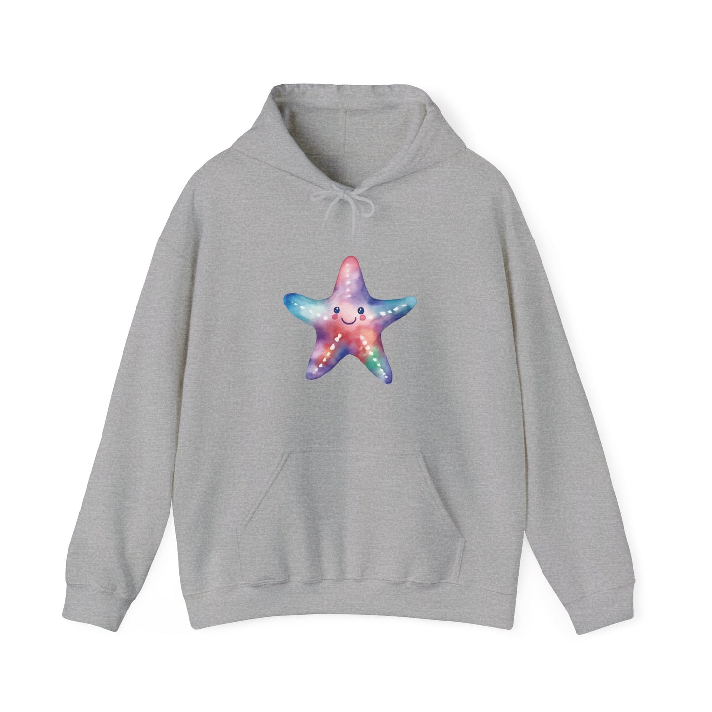 Watercolor Starfish Hooded Sweatshirt