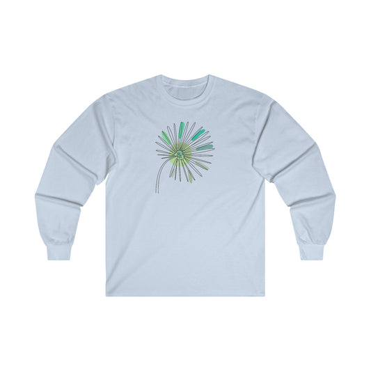 Green and Blue Dandelion Long Sleeve Tee