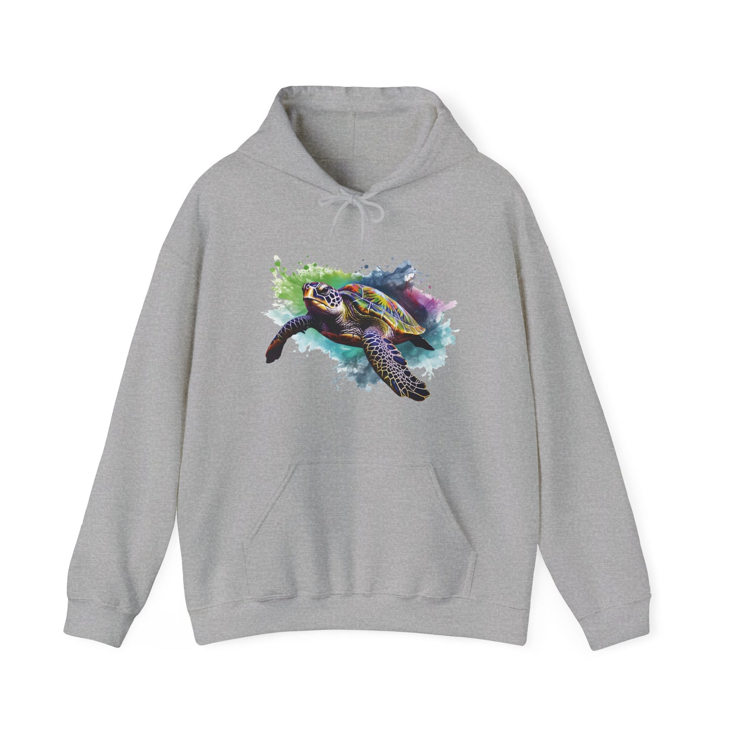 Watercolor Sea Turtle Hooded Sweatshirt
