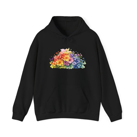 Colorful Flowers Hooded Sweatshirt