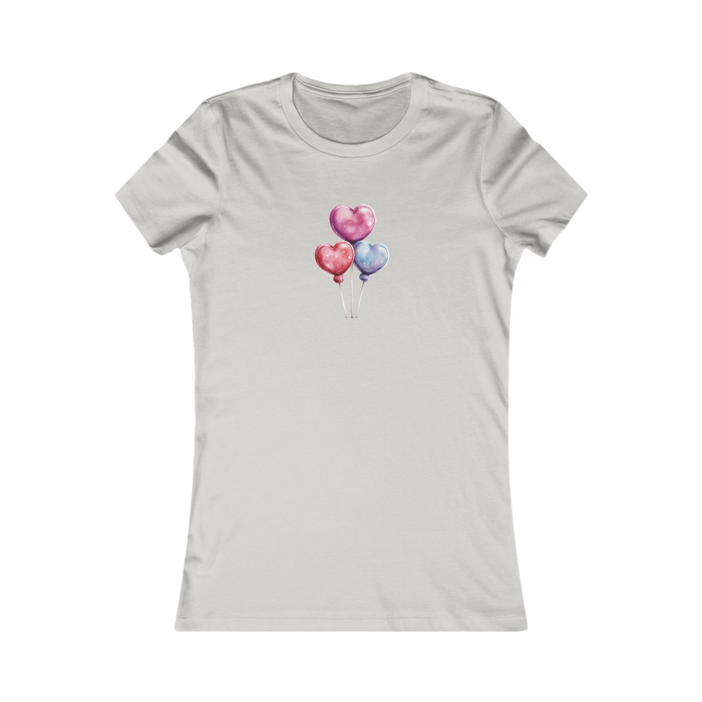 Heart Balloons Fitted Tee