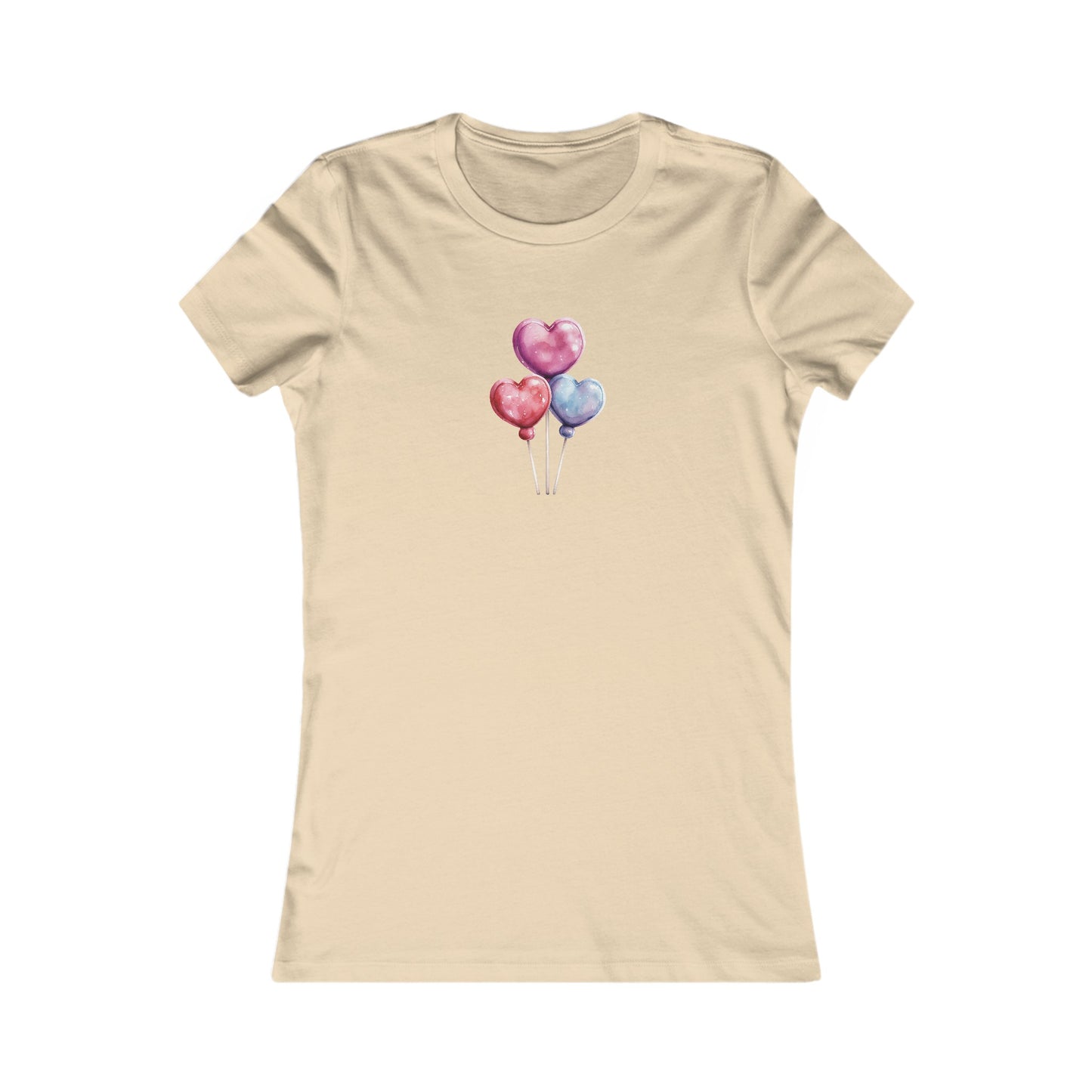 Heart Balloons Fitted Tee