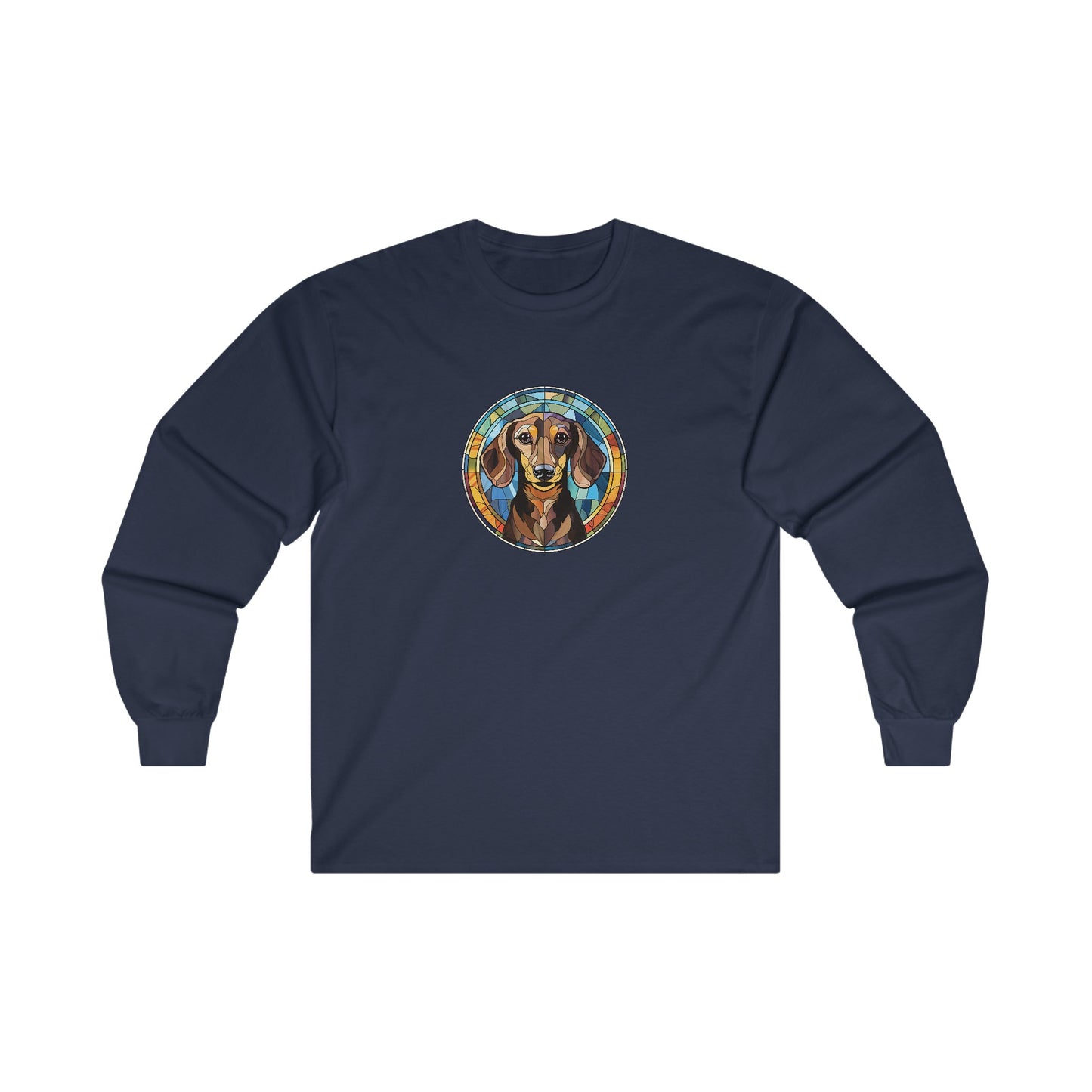 Stained Glass Dachshund Long Sleeve Tee