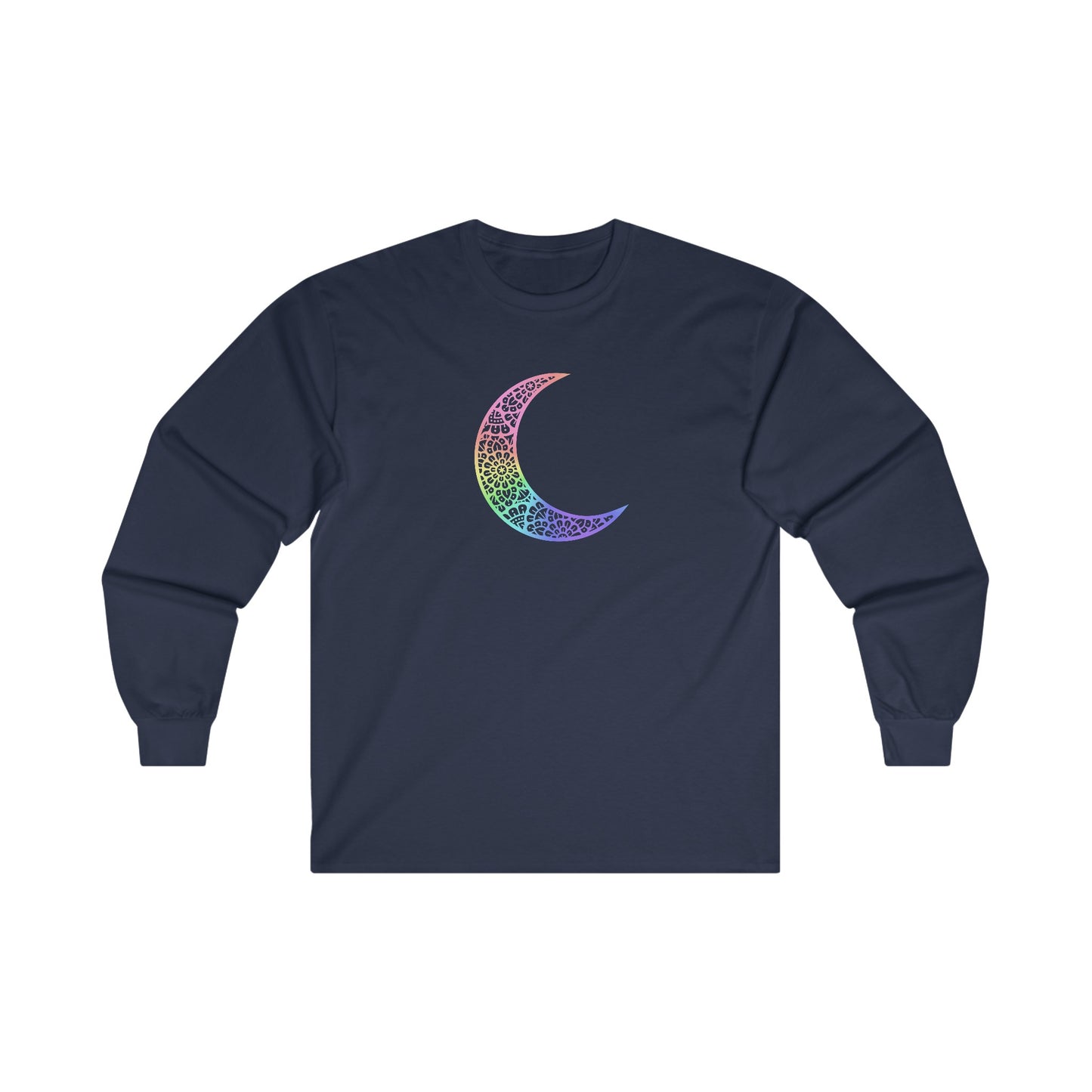 Colorful Mandala Moon Long Sleeve Tee