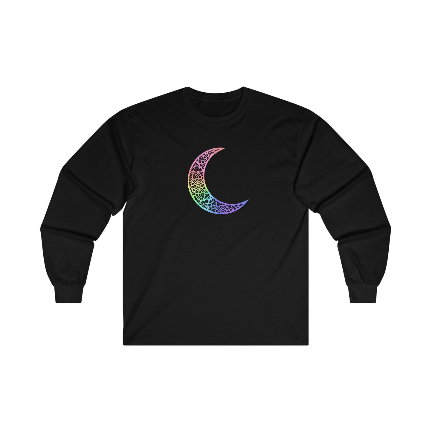 Colorful Mandala Moon Long Sleeve Tee