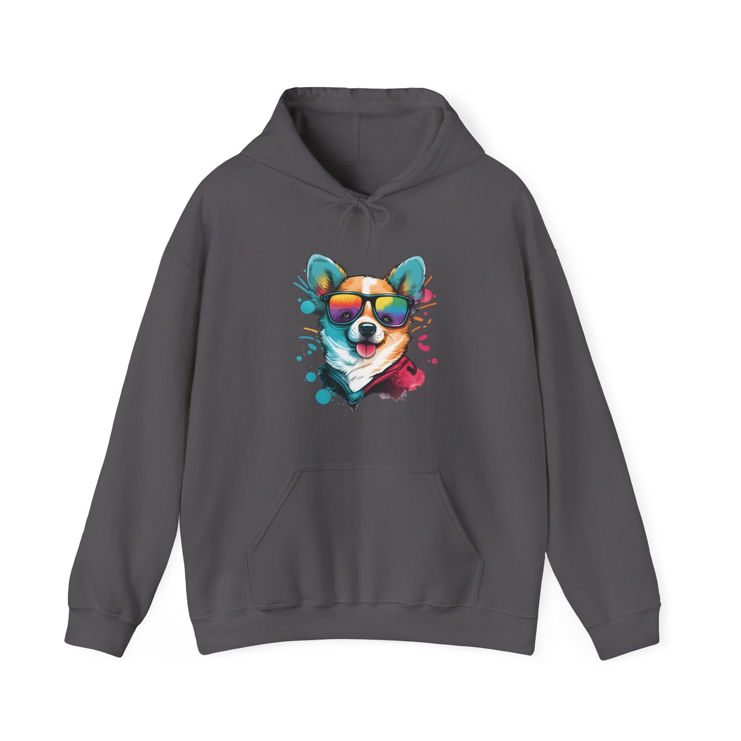 Dog with Sunglasses Hooded Sweatshirt 005