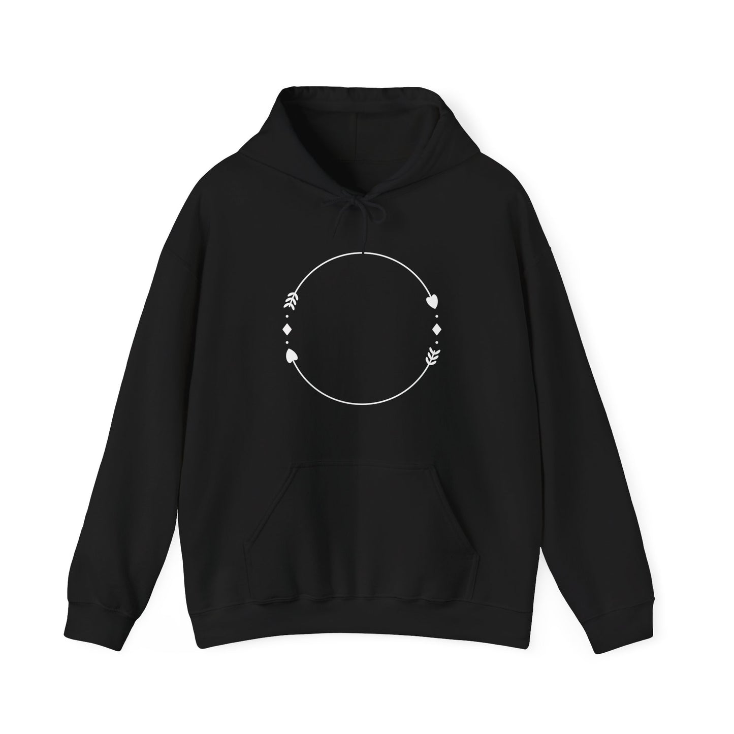 Heart and Arrow Circle Hooded Sweatshirt
