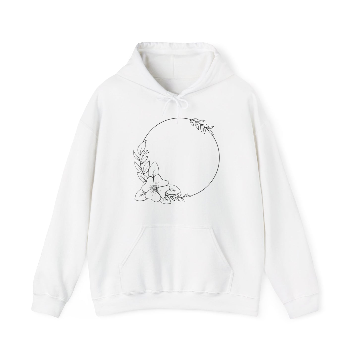 Large Flower Circle Hooded Sweatshirt