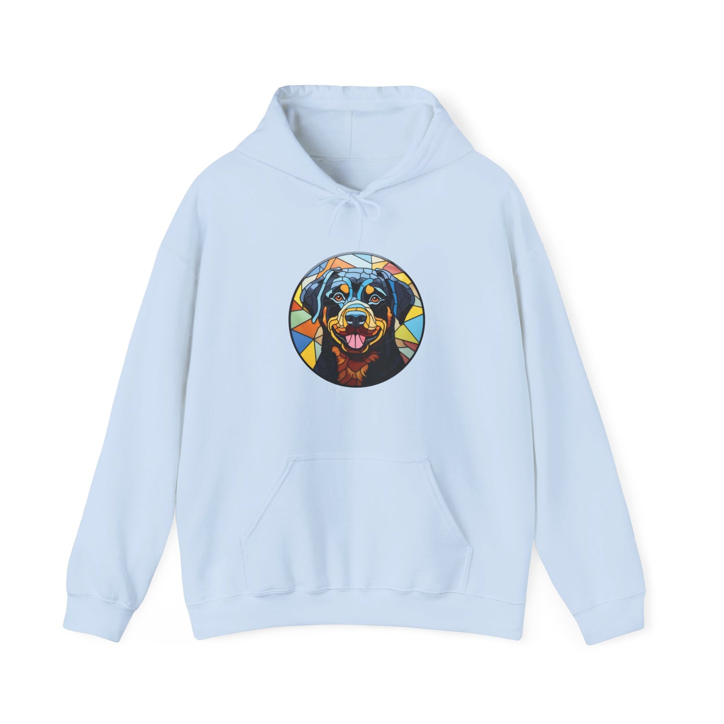 Stained Glass Rottweiler Hooded Sweatshirt