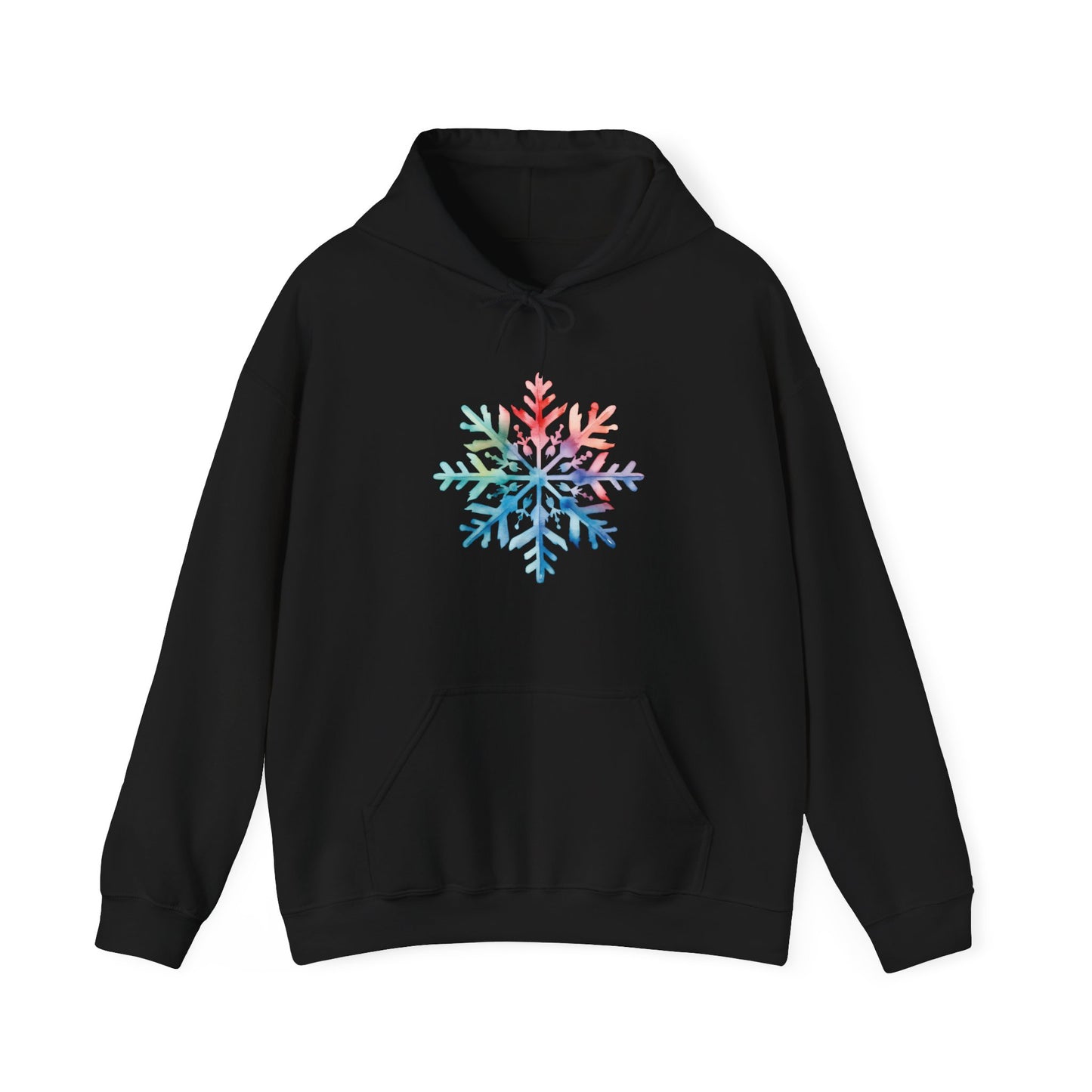 Watercolor Snowflake Hooded Sweatshirt