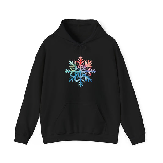 Watercolor Snowflake Hooded Sweatshirt