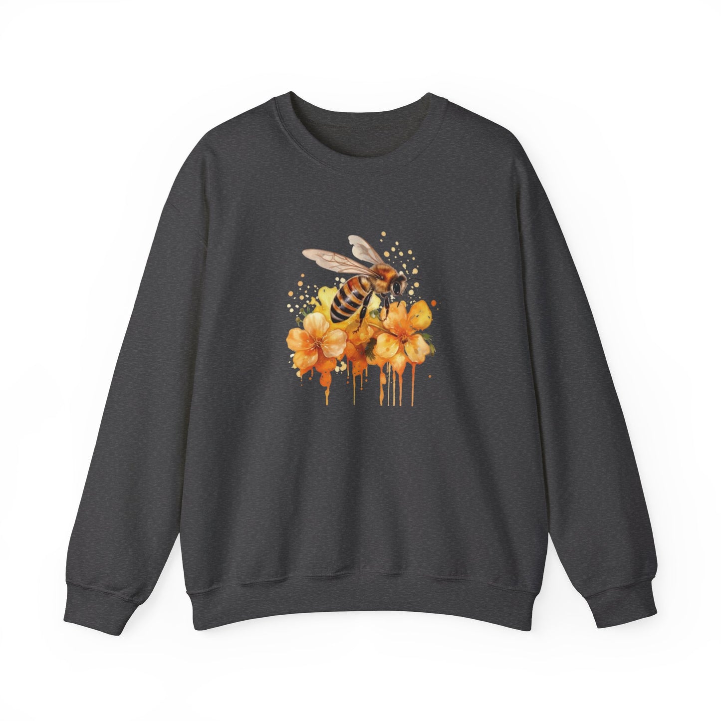 Watercolor Bee and Flowers Sweatshirt