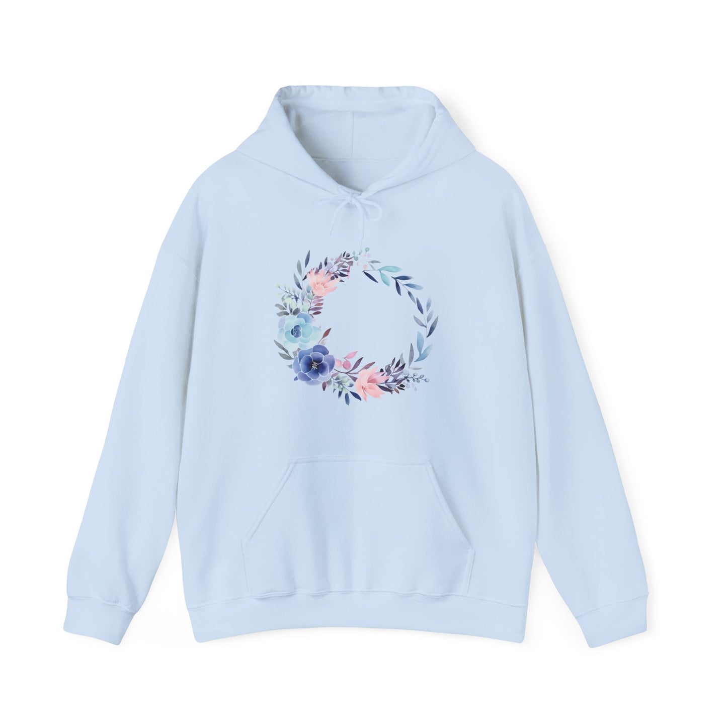 Watercolor Flower Circle Hooded Sweatshirt