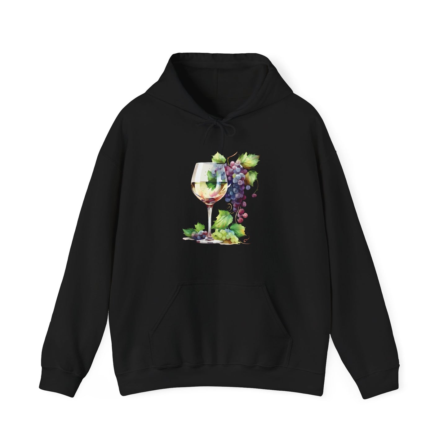 Watercolor White Wine Hooded Sweatshirt