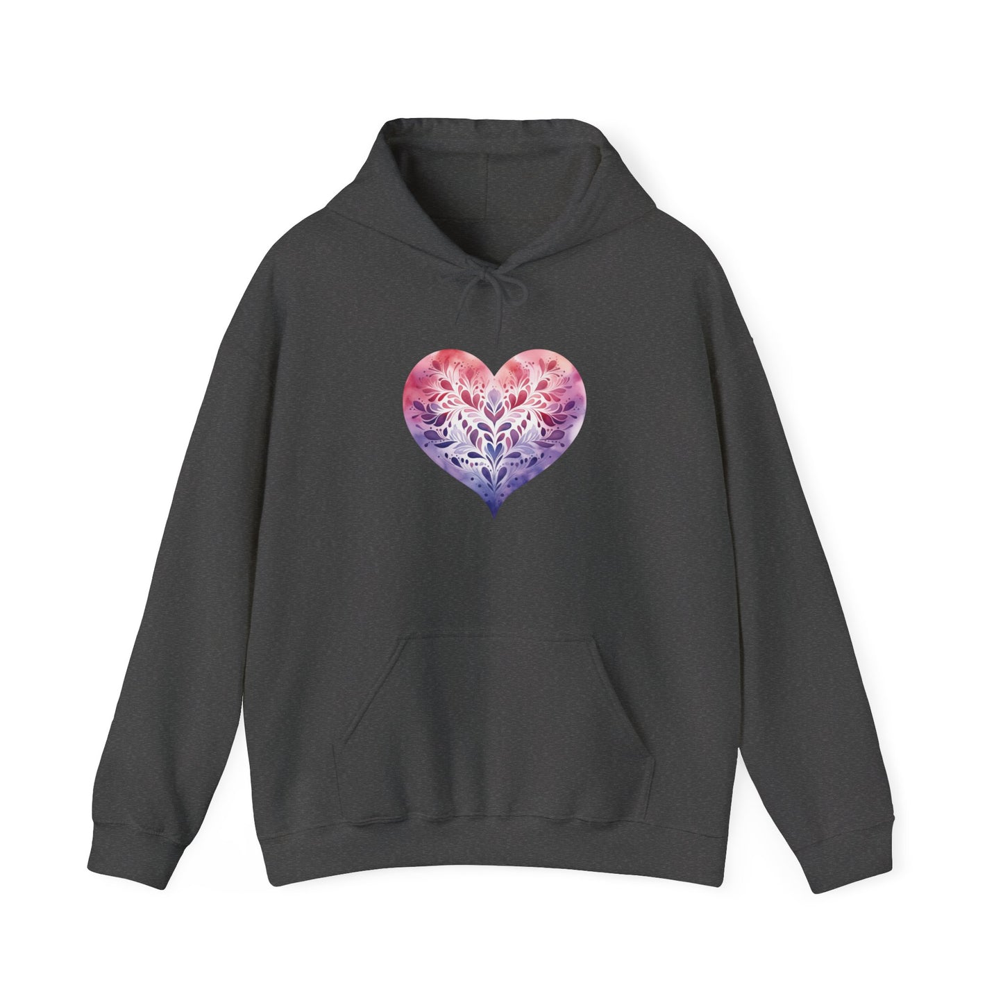 Watercolor Heart Hooded Sweatshirt 005