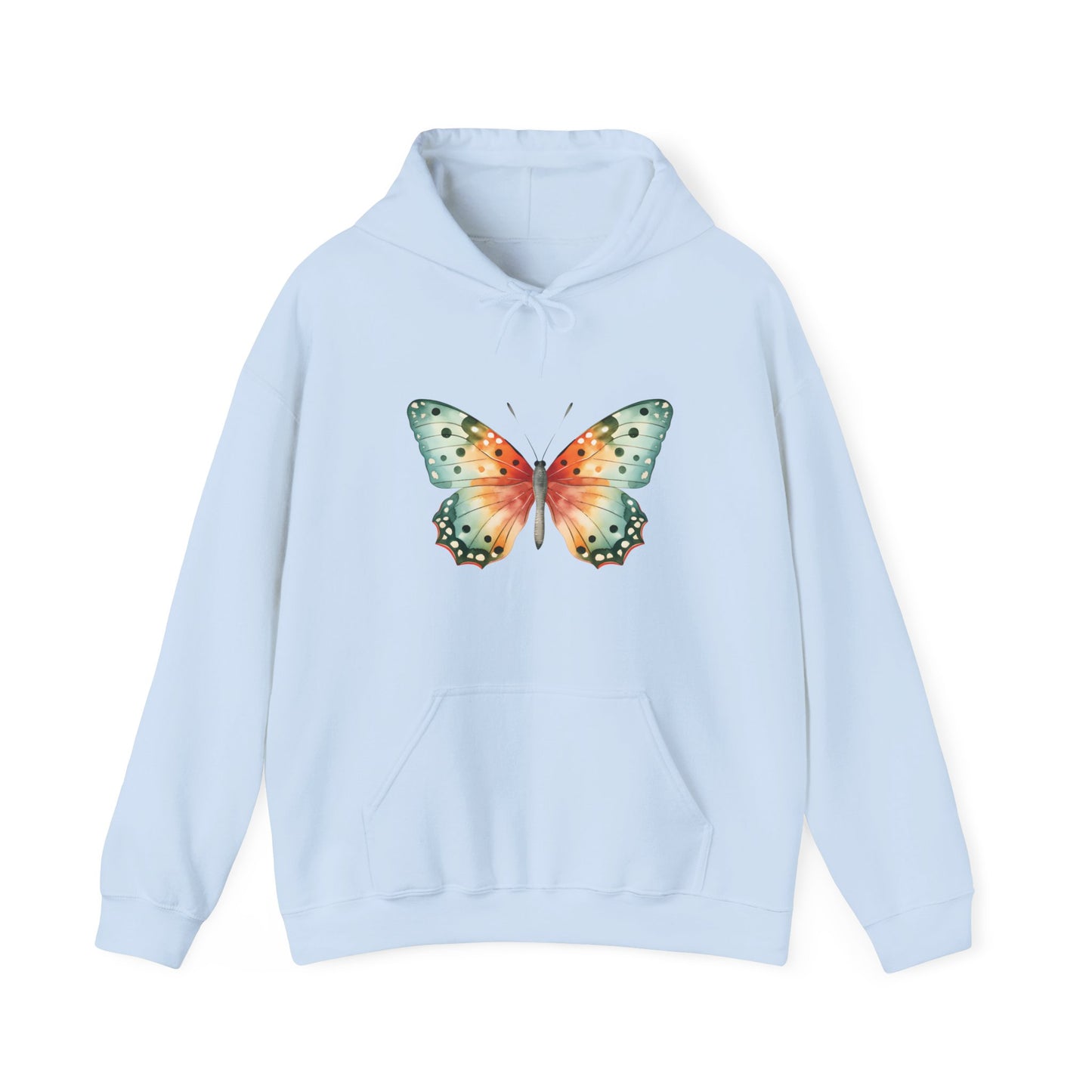Watercolor Butterfly Hooded Sweatshirt