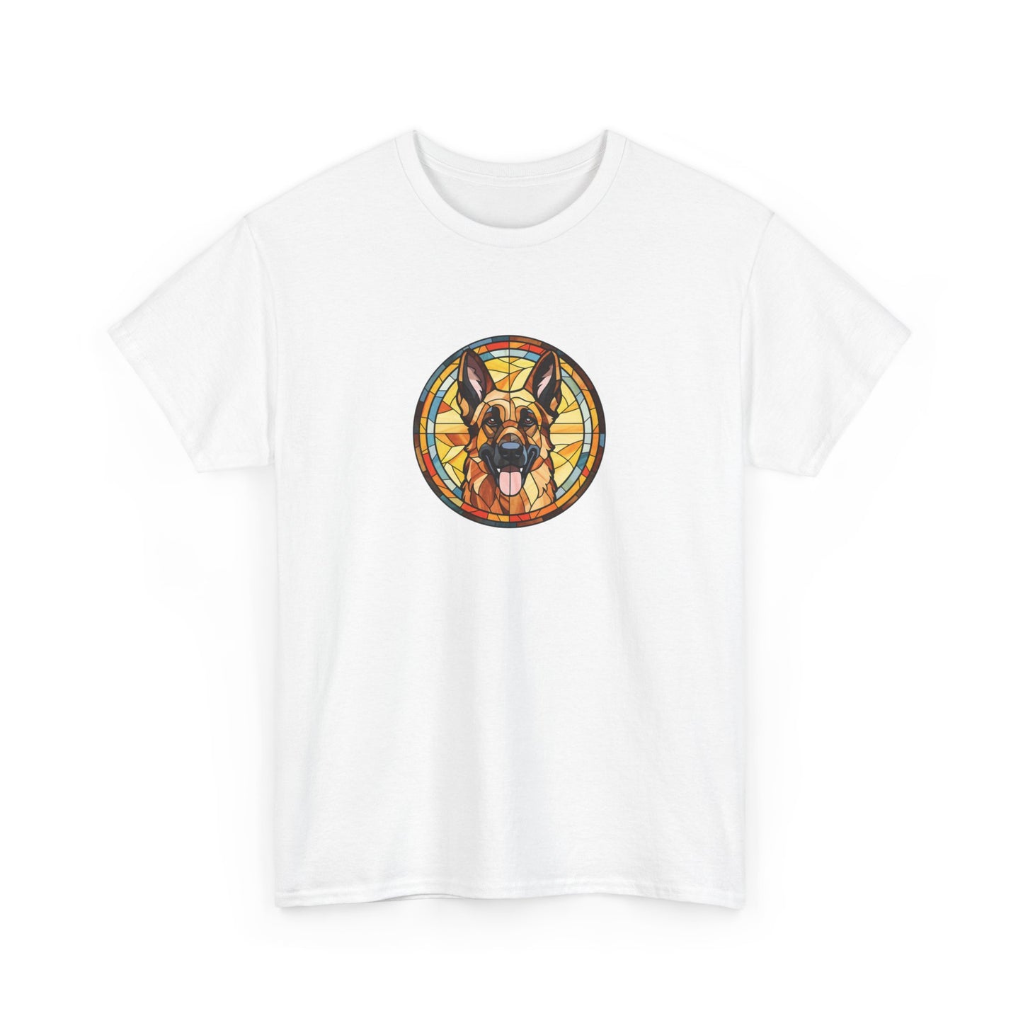 Stained Glass German Shepherd Short Sleeve Tee