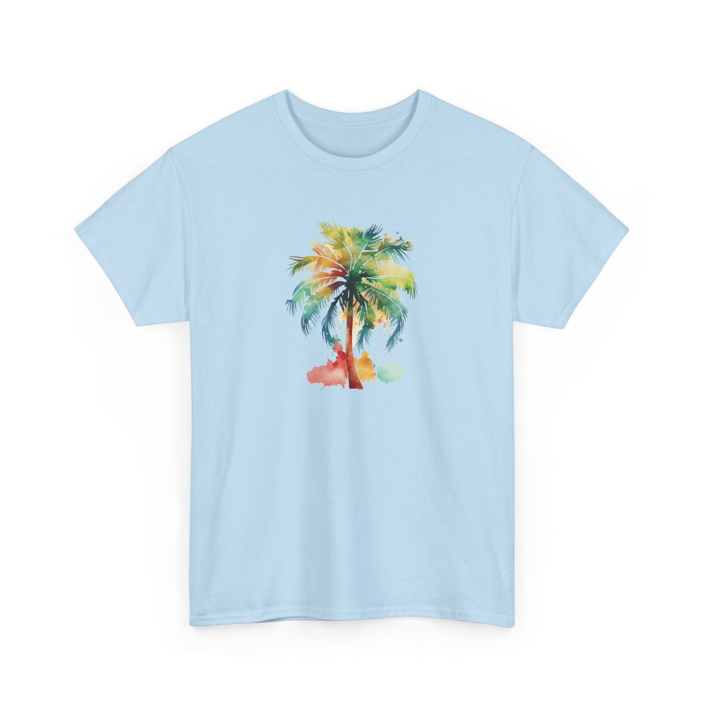 Watercolor Palm Tree Short Sleeve Tee