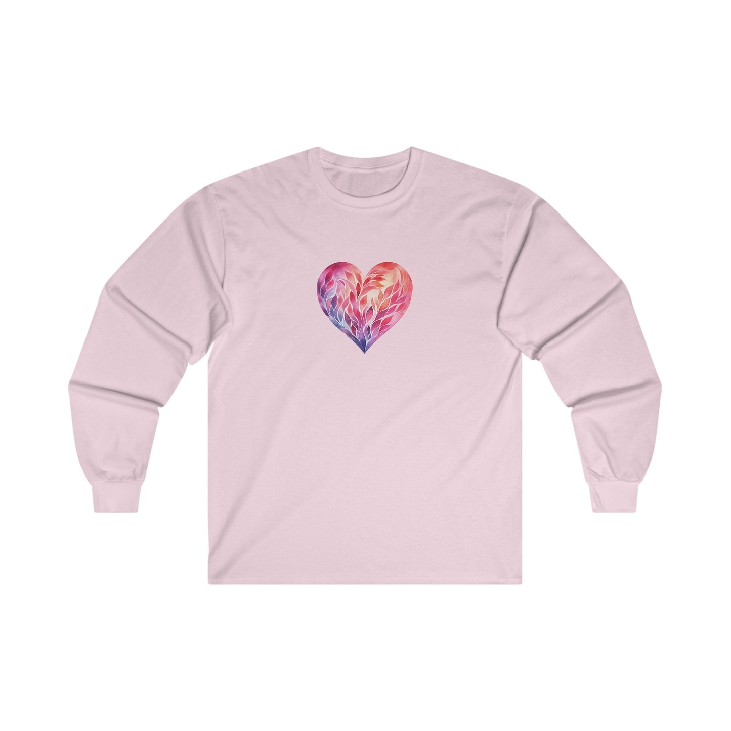 Watercolor Heart Long Sleeve Tee 004