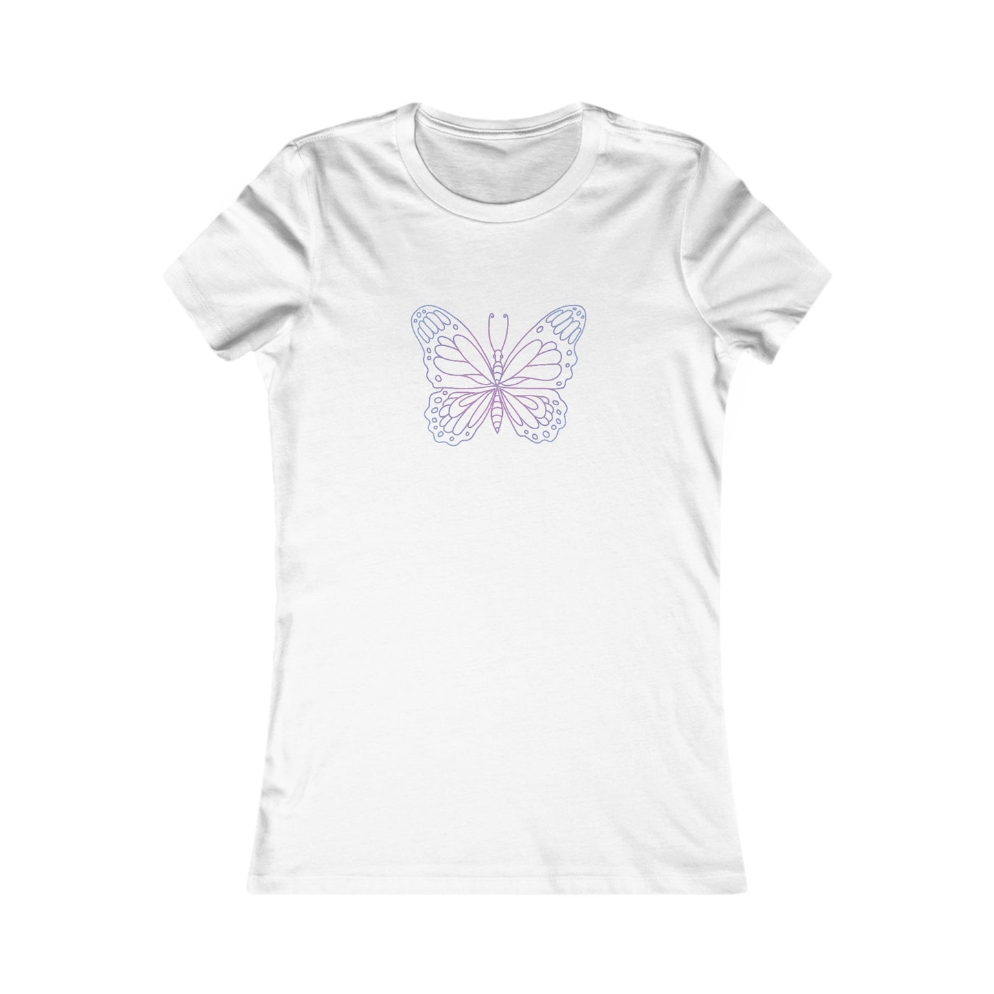 Colorful Butterfly Fitted Tee