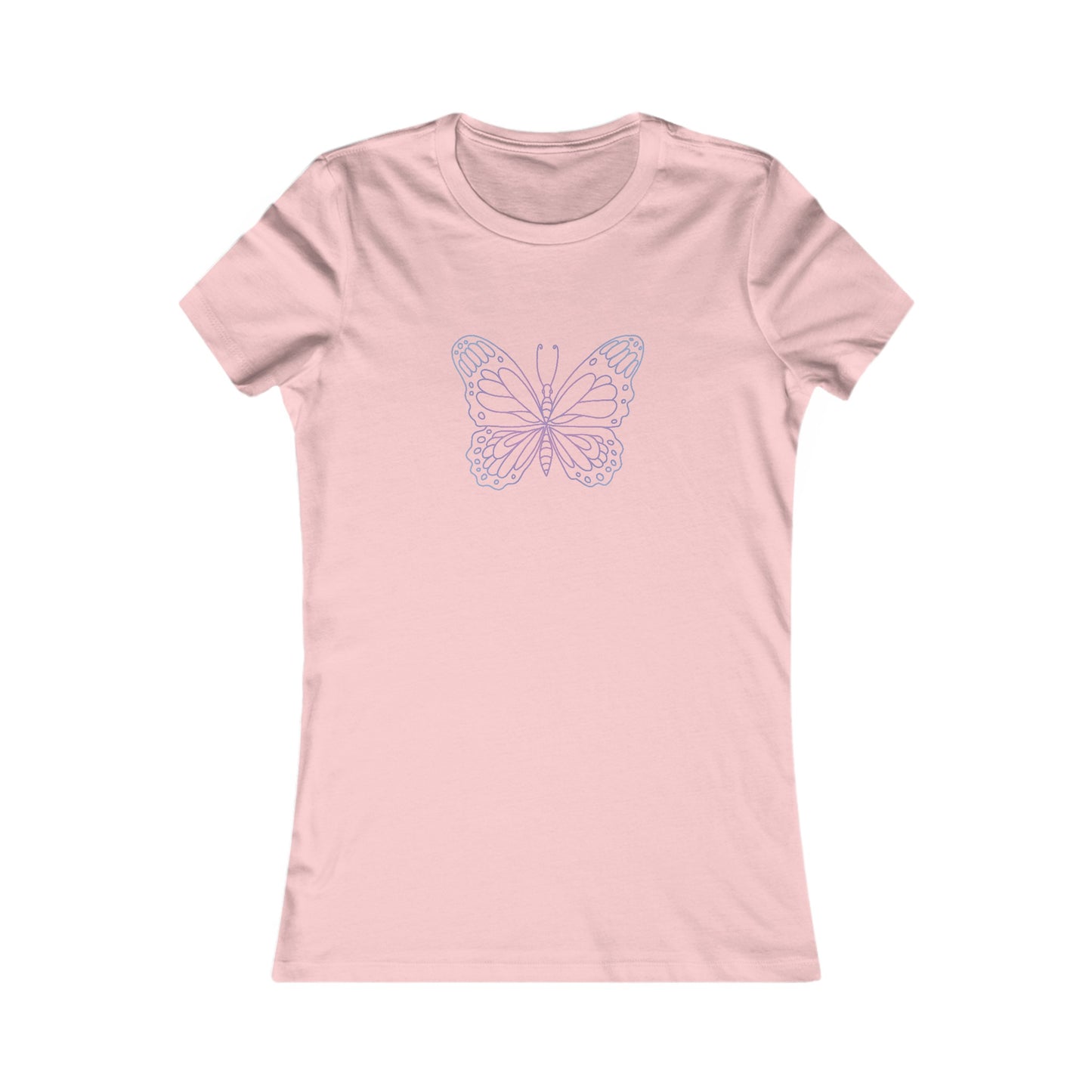 Colorful Butterfly Fitted Tee