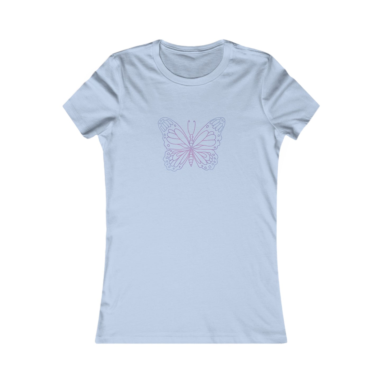 Colorful Butterfly Fitted Tee