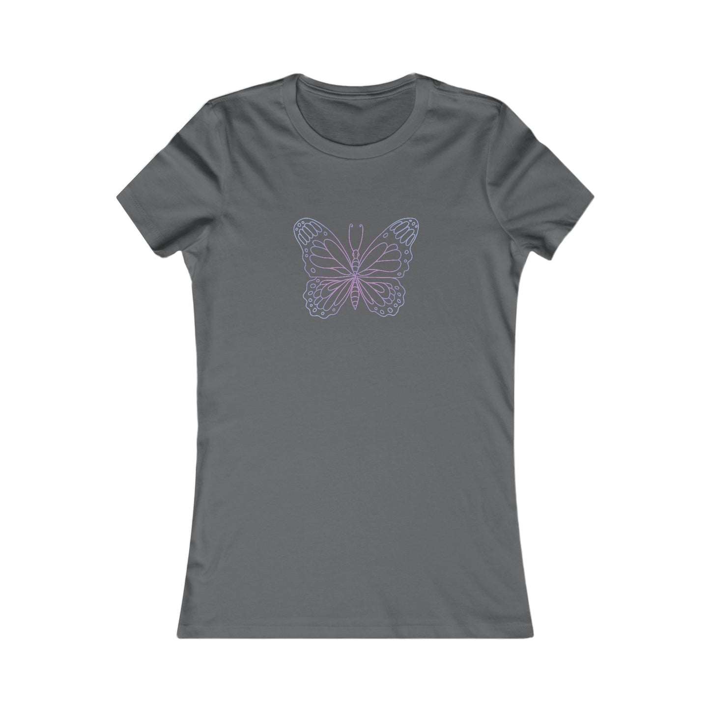 Colorful Butterfly Fitted Tee