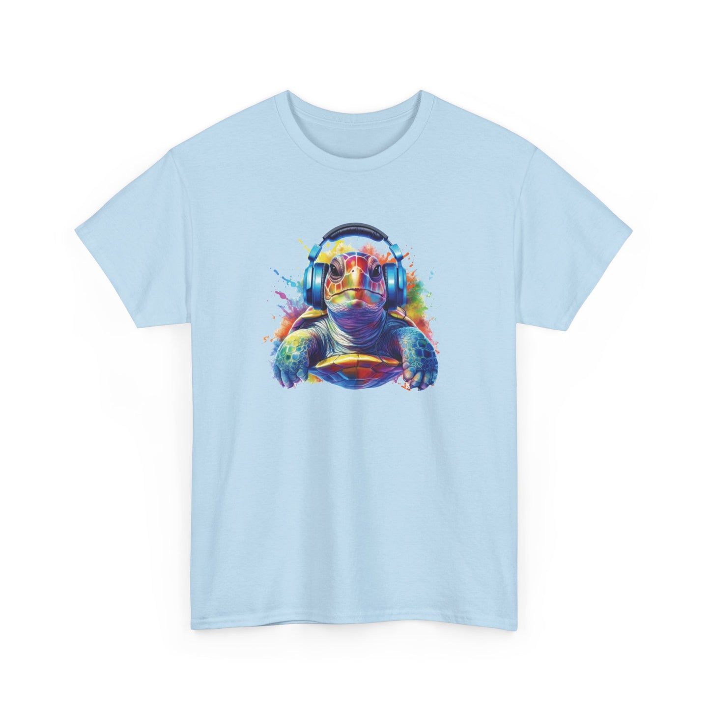 Turtle with Headphones Short Sleeve Tee