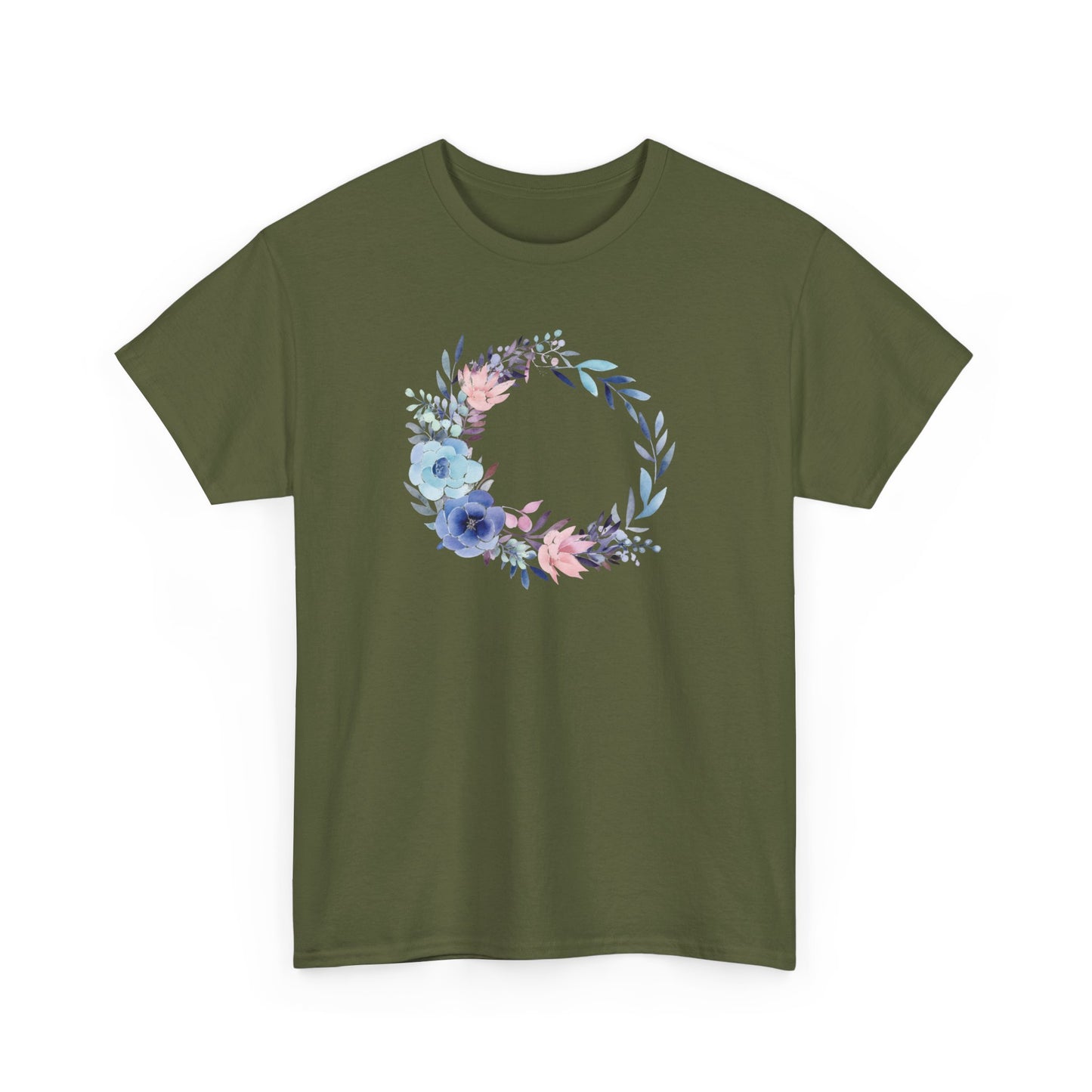 Watercolor Flower CircleShort Sleeve Tee