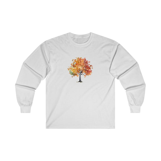 Watercolor Autumn Tree Long Sleeve Tee