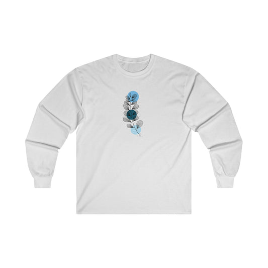Blue Leaves Long Sleeve Tee