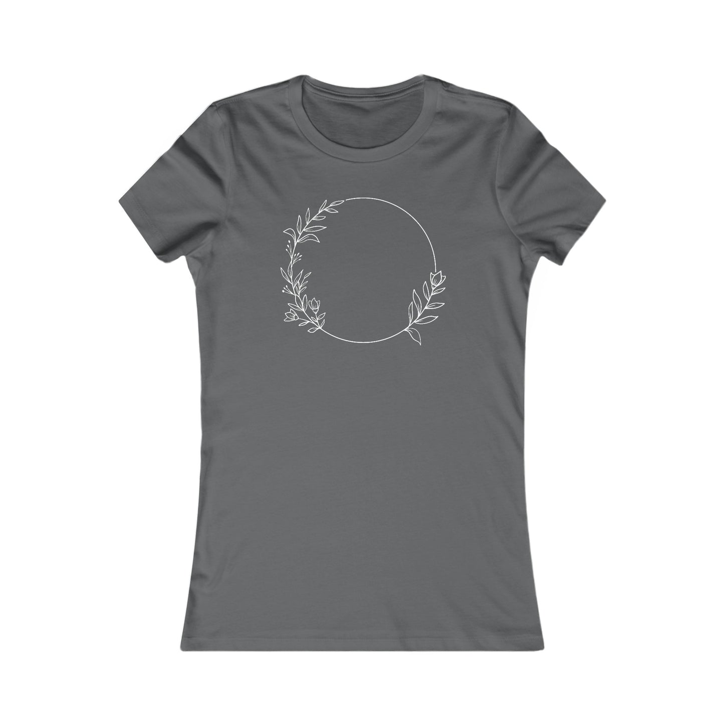 Leafy Flowers Circle Fitted Tee