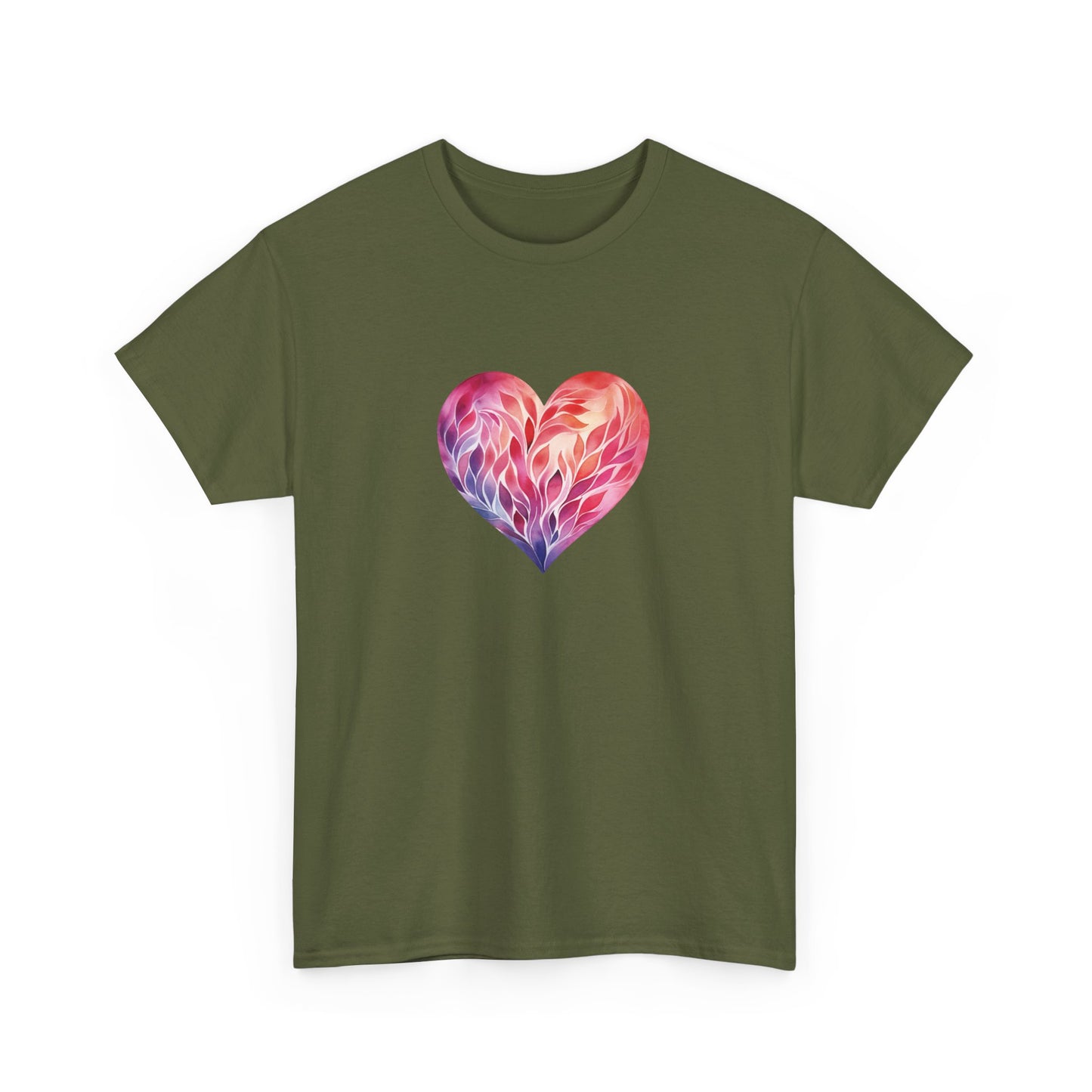 Watercolor Heart Short Sleeve Tee 004